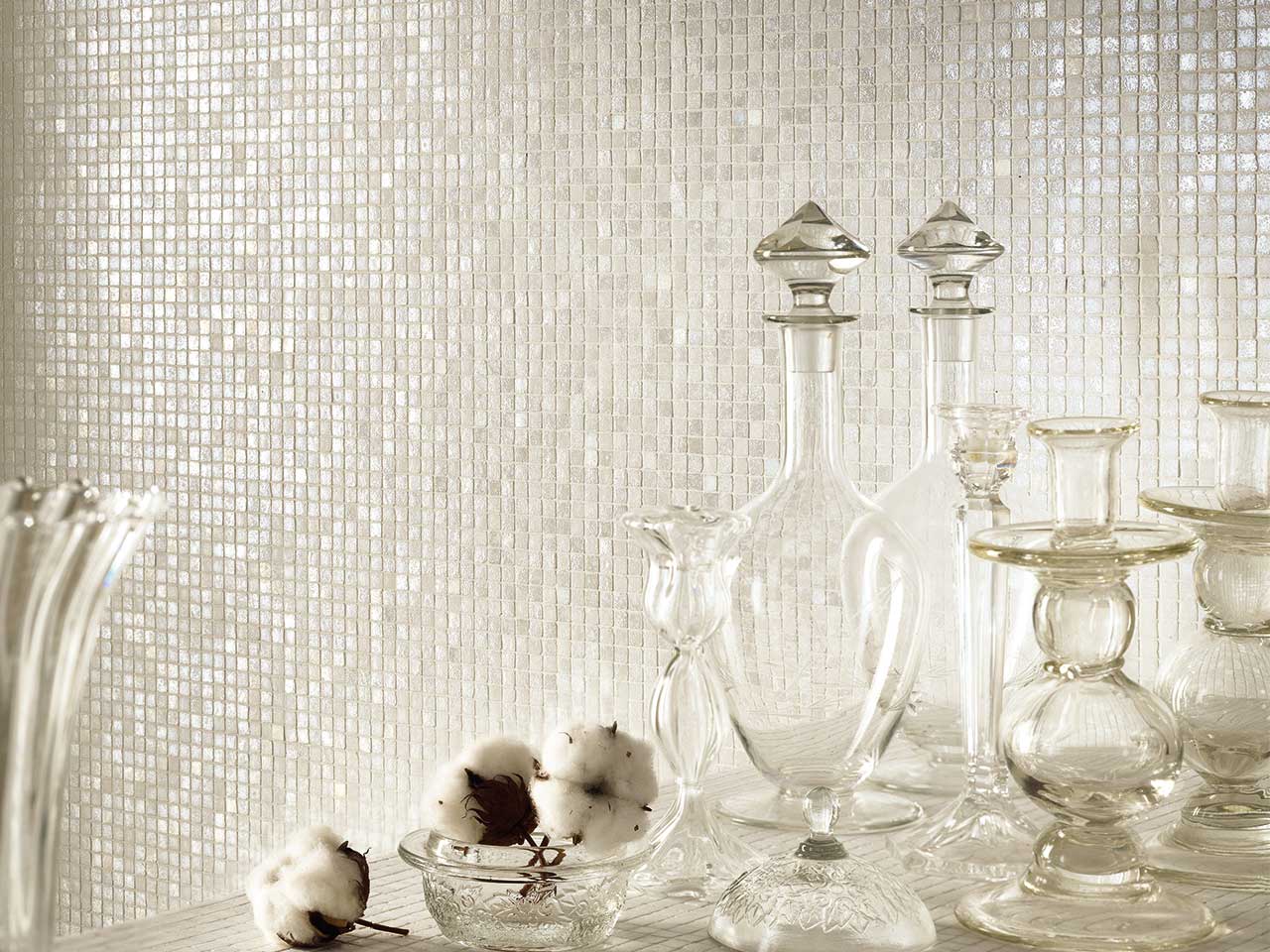 Mosaico in Vetro Chester White 31,8x31,8 cm Bianco-9495