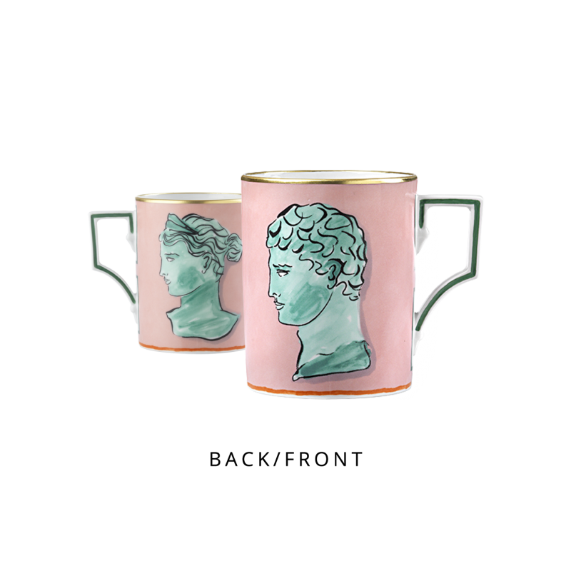 Mug pink Il Viaggio Di Nettuno Ginori 1735