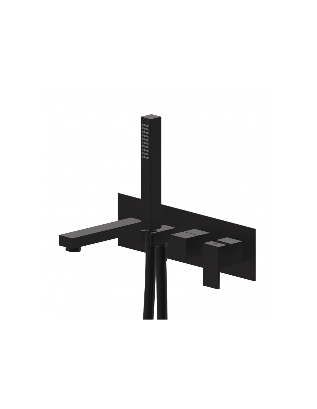 Newform - Ergo Q gruppo vasca a parete NERO completo 66472