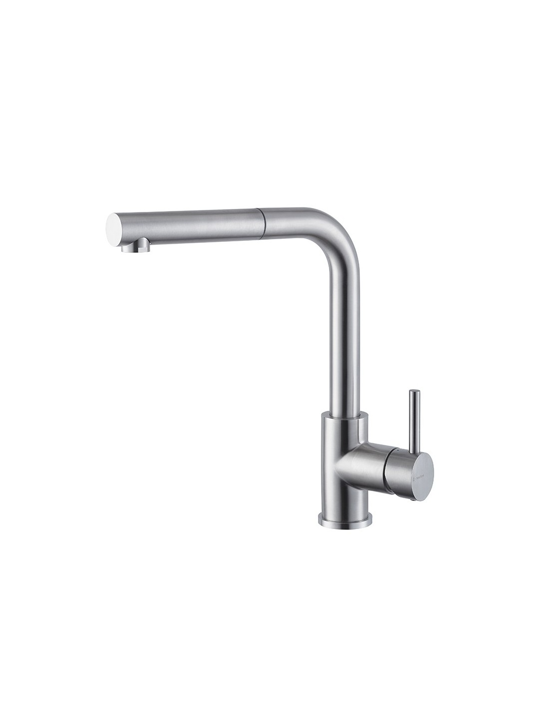 Newform - Miscelatore serie Real Steel acciaio inox doccia estraibile 63425X