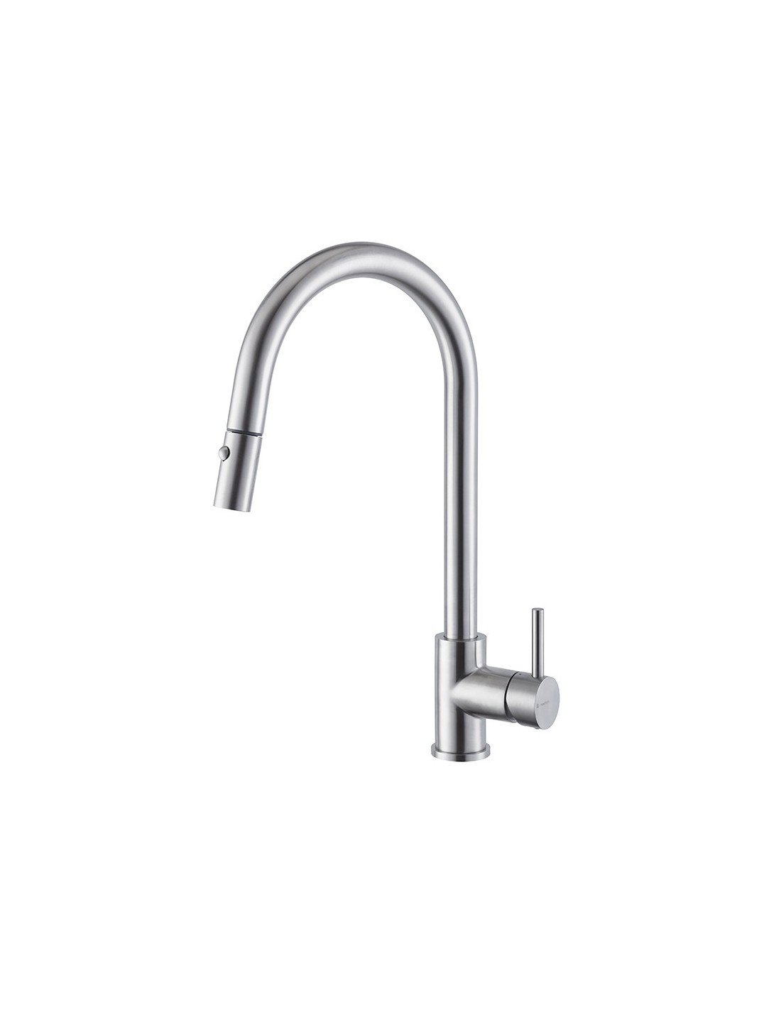 Newform - Miscelatore serie Real Steel acciaio inox doccia estraibile 63435X