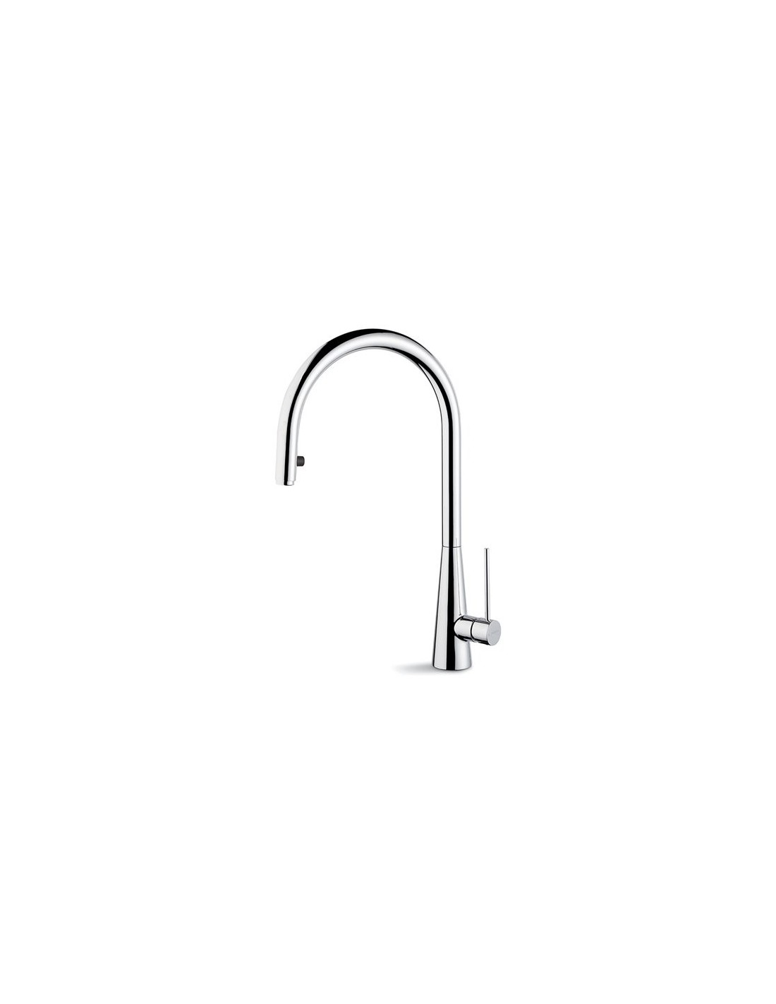 Newform - Miscelatore Ycon per lavello con bocca tonda girevole [Doccia estraibile monogetto] - 64213.21.018