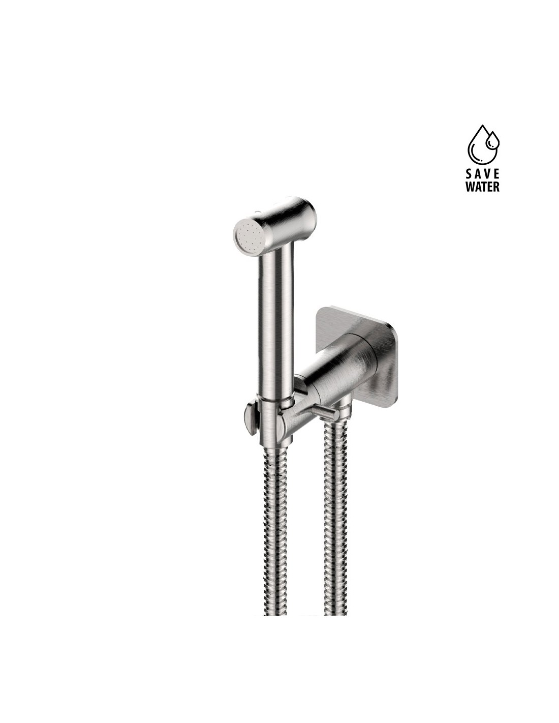 Newform - x steel idroscopino in acciaio inox per wc con leva on/off, acqua fredda 69644X