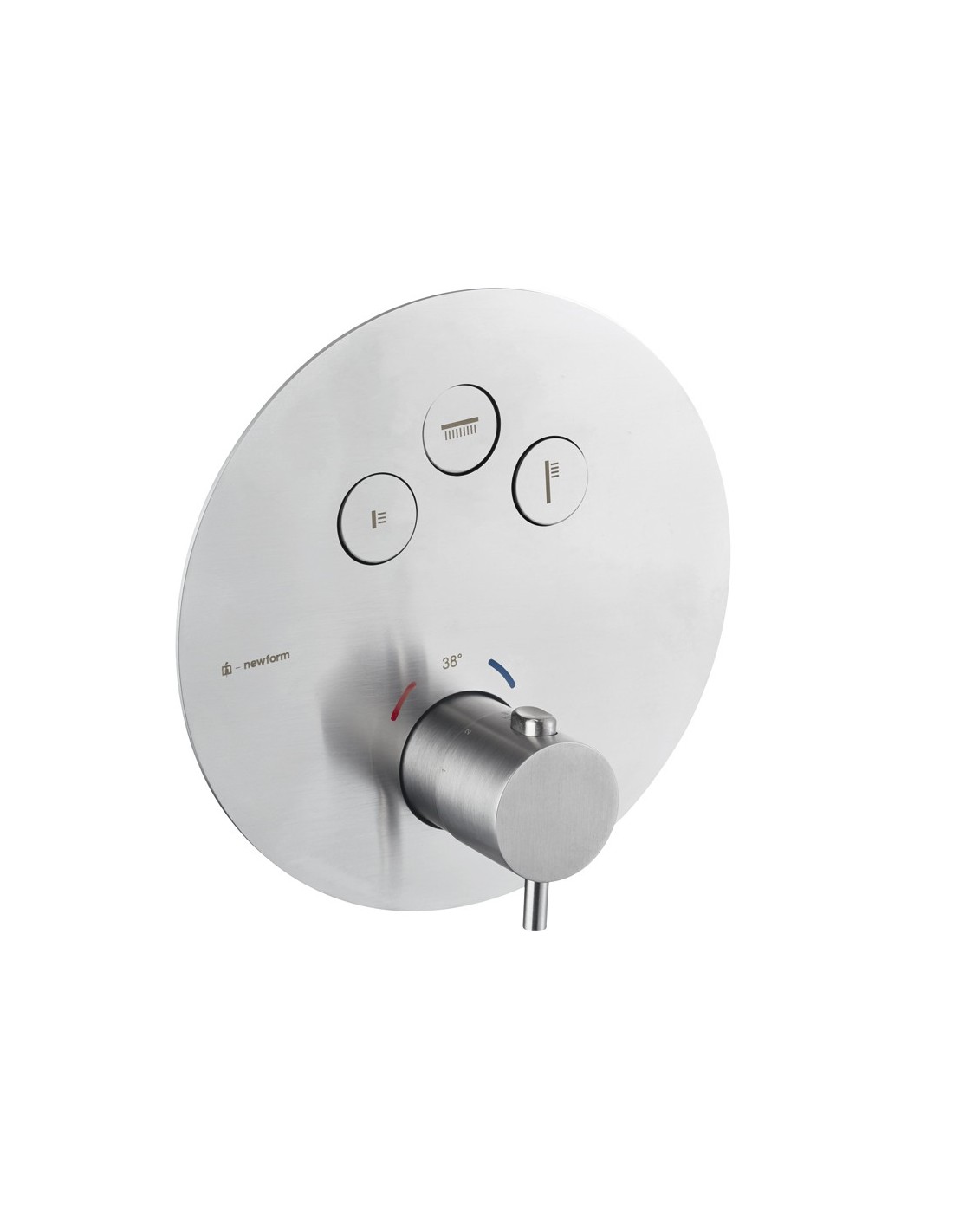 Newform - X - Steel miscelatore doccia 3 uscite via completo di parte incasso art. 70427ex + 27752