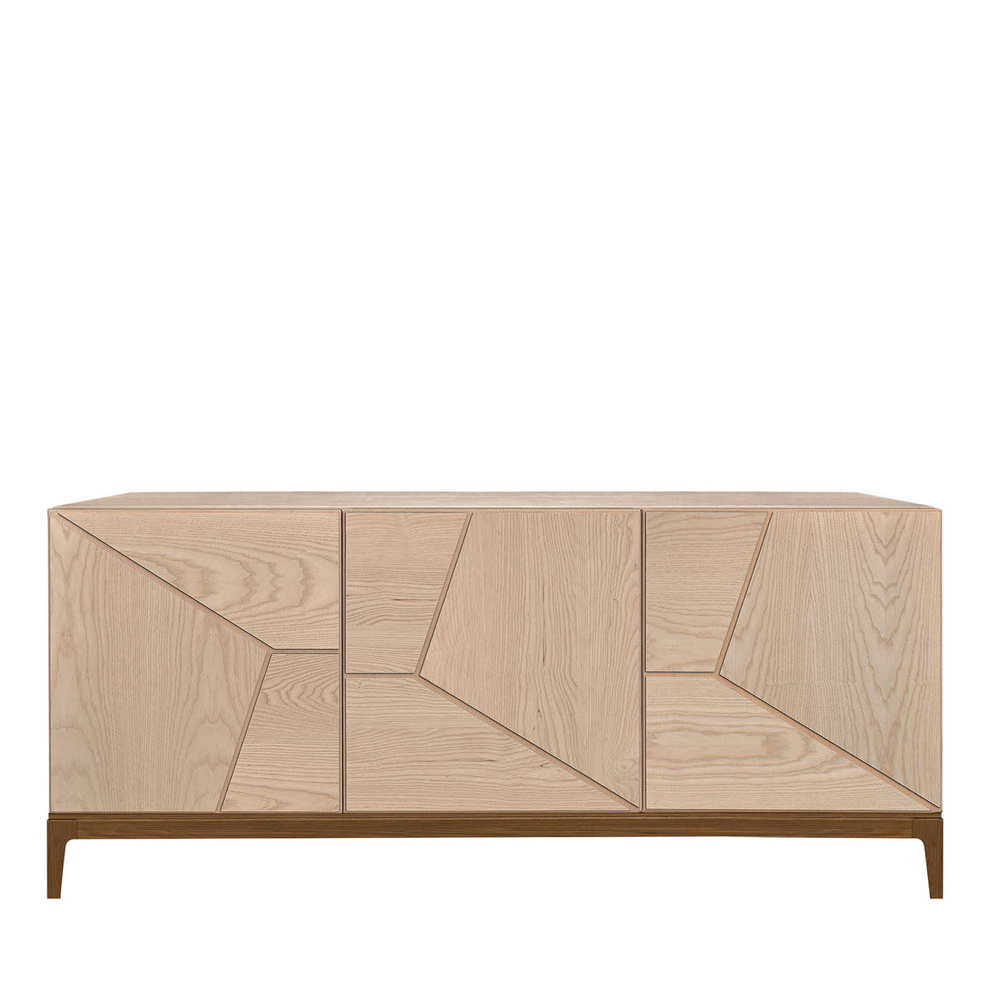 Credenza Natura in Legno di Frassino Finitura Noce e Caffè