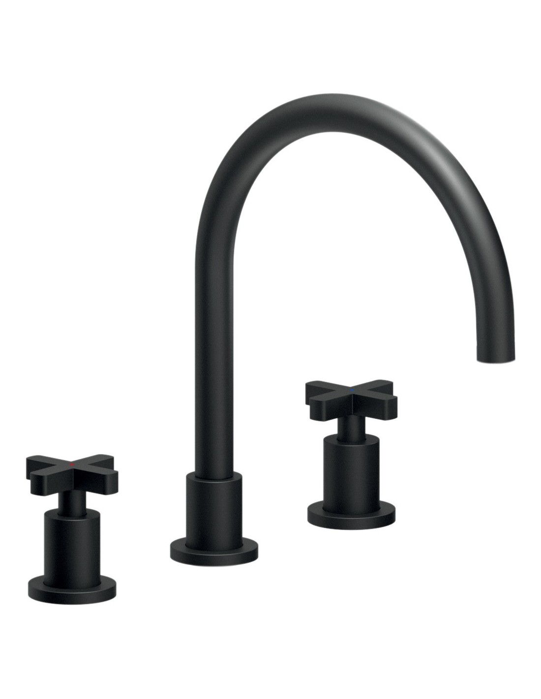 NOBILI - LIRA rubinetto lungo 3 fori con scarico nero - LR116211/5