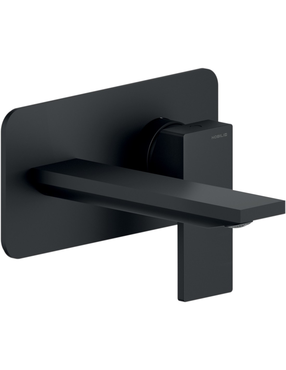 Nobili Rubinetterie - Seven miscelatore lavabo a parete completo NERO OPACO - SE124198BM