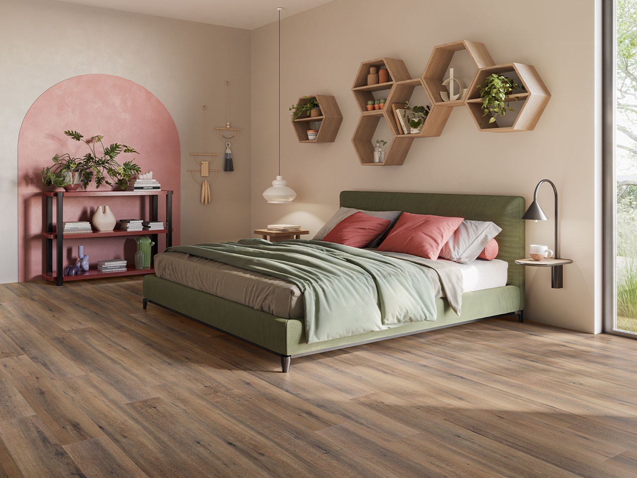 Pavimento Laminato Noblesse Lodge Oak Effetto Rovere Marrone AC4-69651