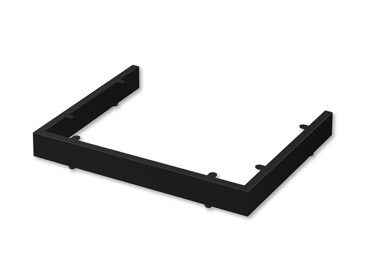 Noho Zoccolo Opzionale di Supporto per Basi 3 Cassetti 55x42,7con piedini regolaibi in Metallo Nero Opaco-24076