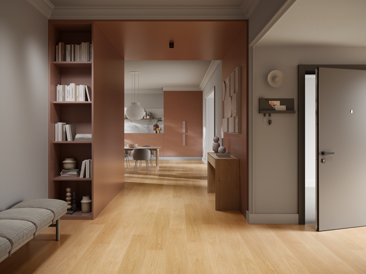 Pavimento Spc Oltre Natural Effetto Legno Rovere Miele-74865