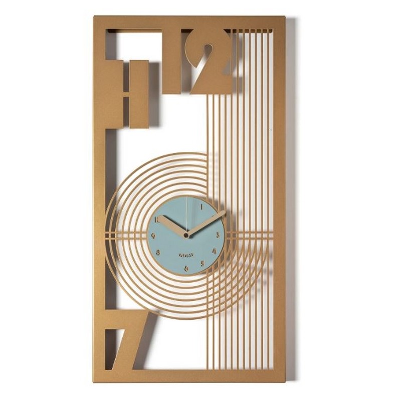 OROLOGIO GROPIUS ORO/LACCATO VERDE MARINO 40X75 CM. ARTI & MESTIERI