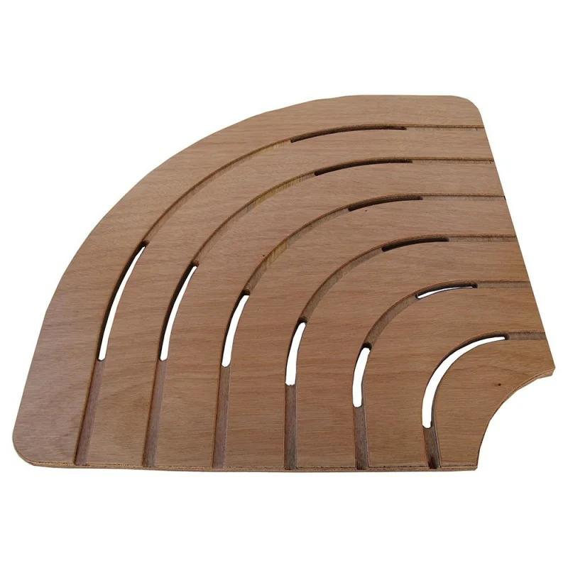 Pedana antiscivolo angolare 61x61 cm in legno marino ideale per piatto 80