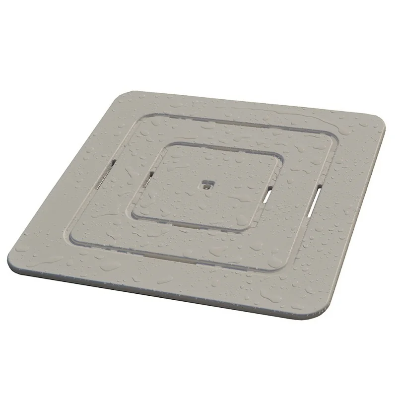 Pedana doccia in legno 60 x 60 ideale per piatto 80 x 80 tortora antiscivolo