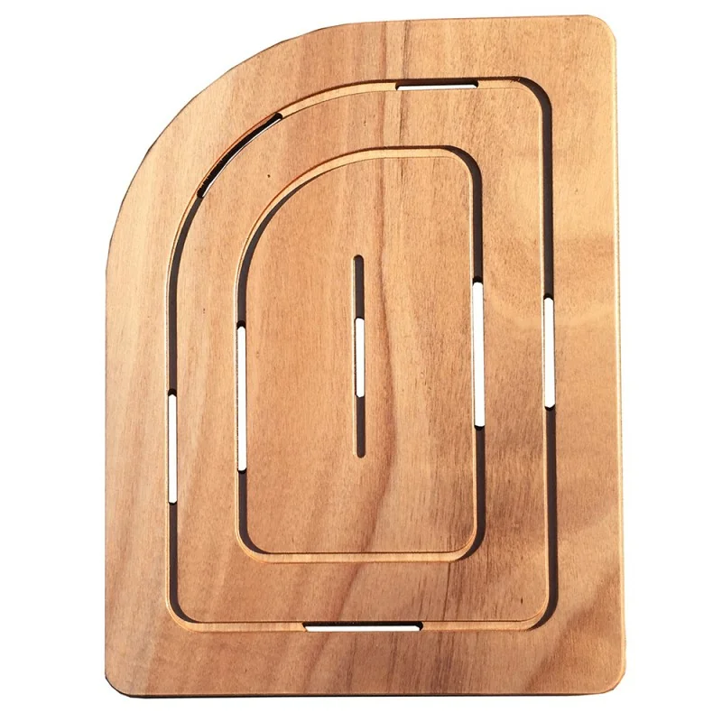 Pedana doccia in legno marino 74 x 55 cm stondato lato sinistro per piatto doccia 70 x 90