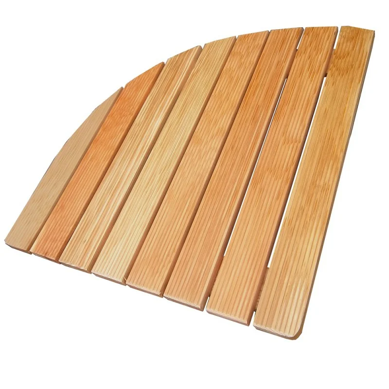 Pedana doccia lato 63 cm in legno per piatto doccia angolare lato 80