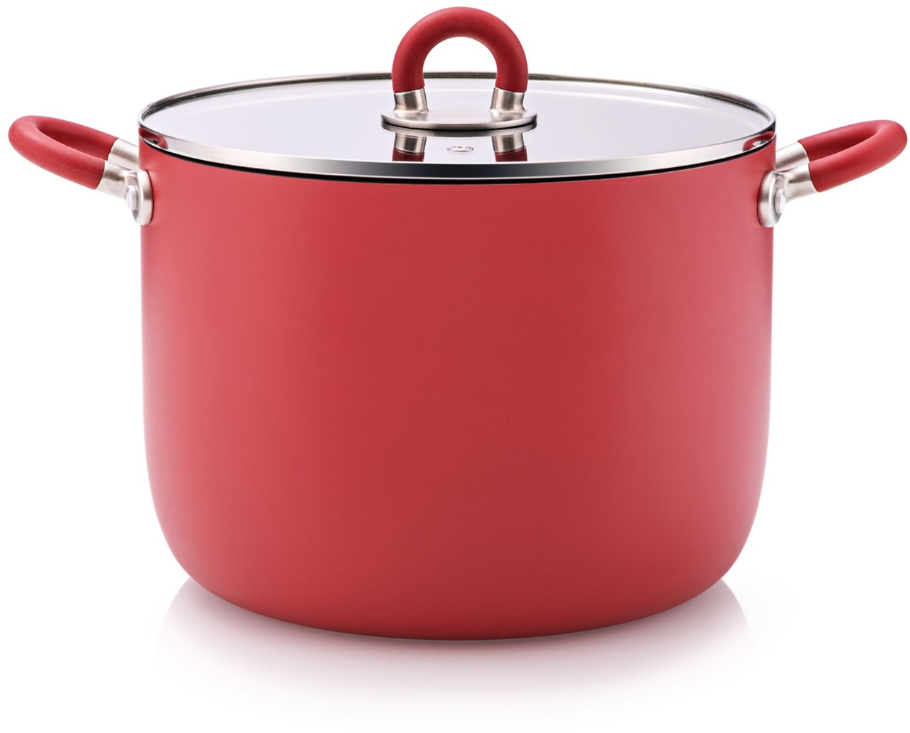 Pentola Con Coperchio Sten Rosso Cm 20