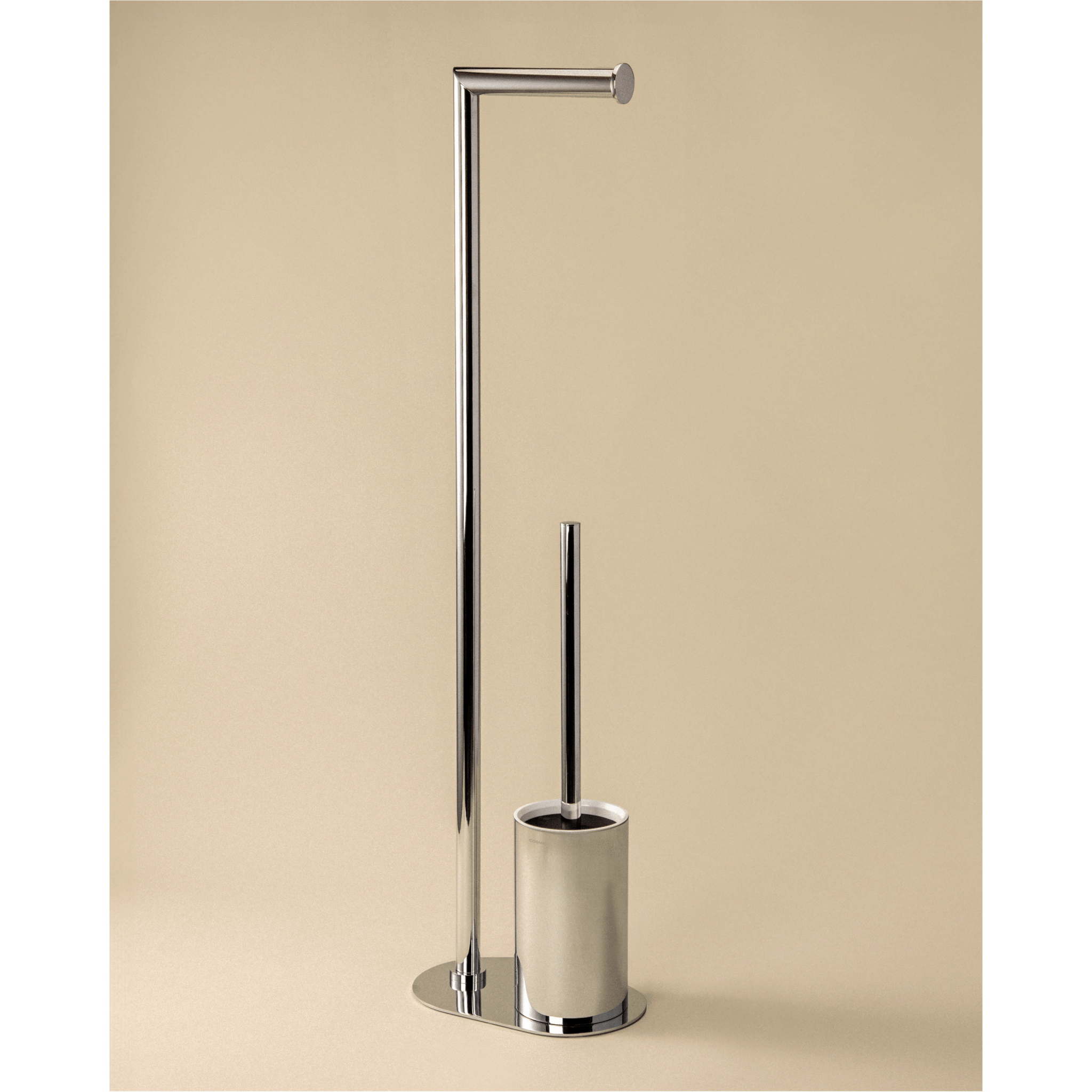 Piantana Portarotolo/Scopino Base In Acciaio Cosmic "Architect S+" Cromo Lucido