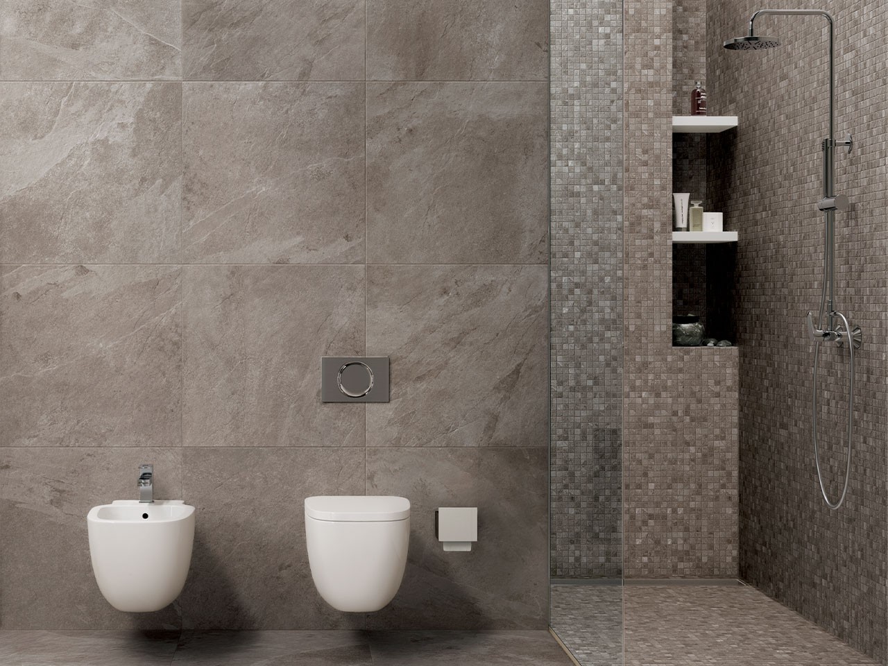 Mosaico Absolute Grey 30X30 Gres Effetto Pietra Ardesia Grigio-16757