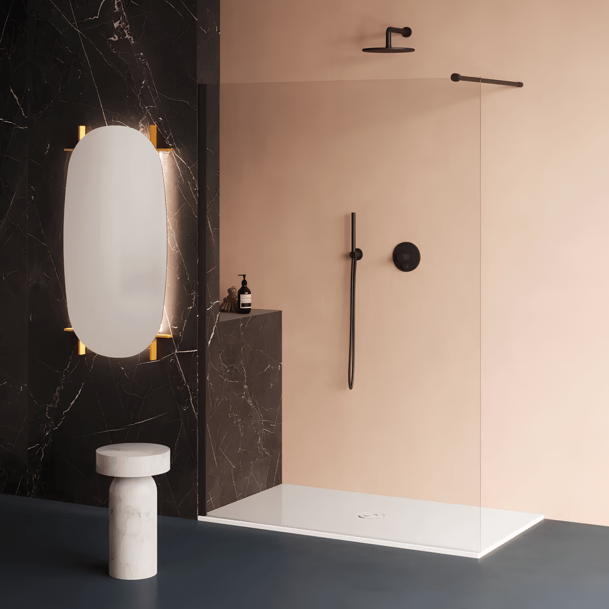 Piatto Doccia 80x70 Azzurra Ceramica "SoloDue" Cotone