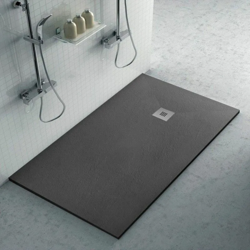 Piatto doccia filo pavimento 80x170 in resina Karen pietra ardesia