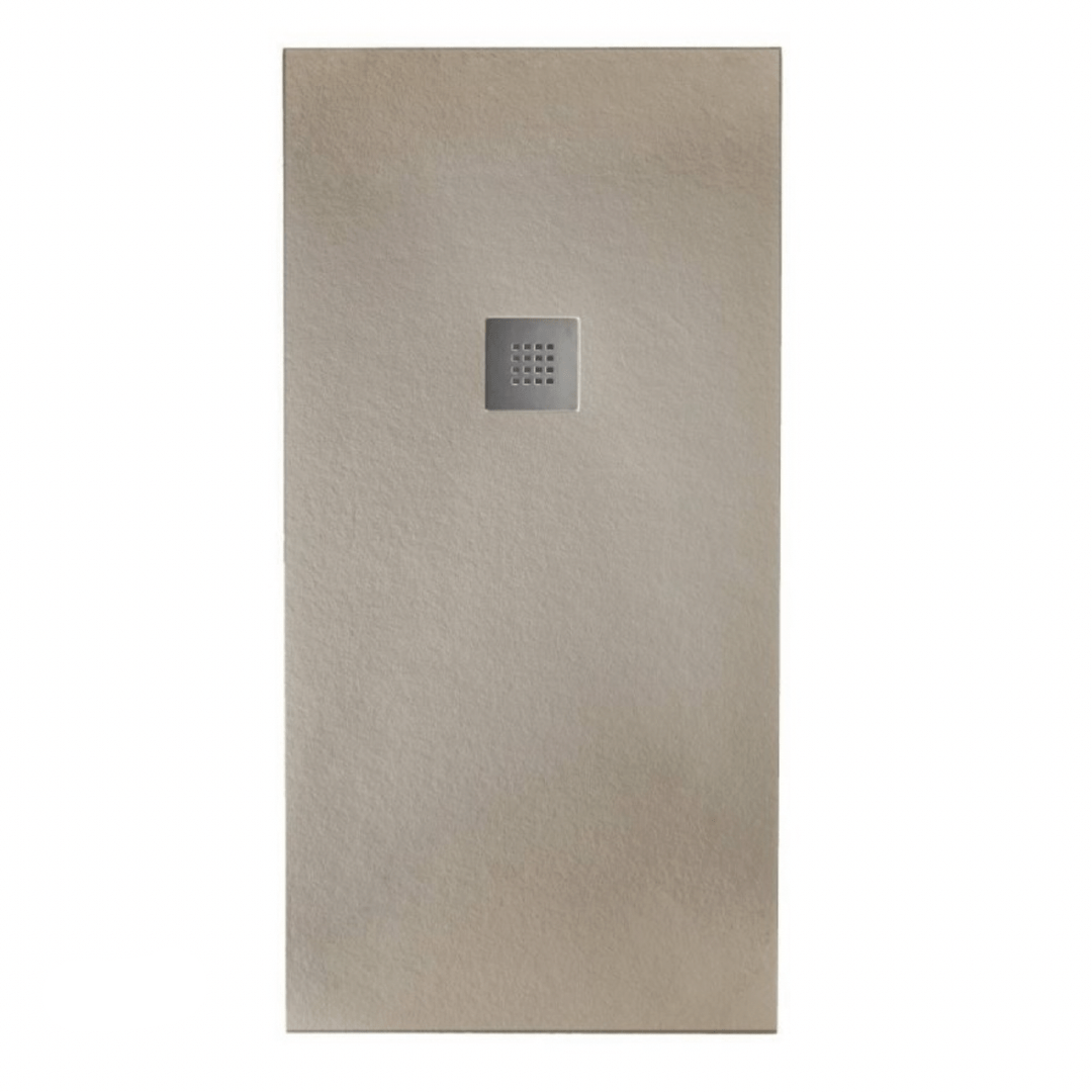 Piatto Doccia 80x80 Effetto Pietra "Tenerife" Tortora