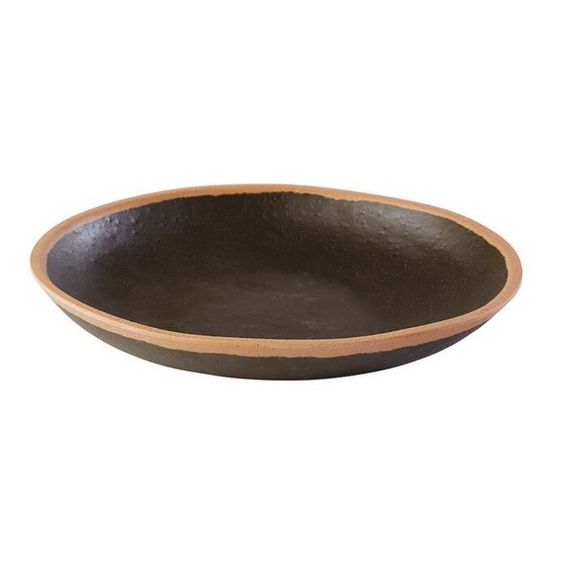 PIATTO FONDO Ø 20,5 H 3 CM. MELAMINA MARRONE APS