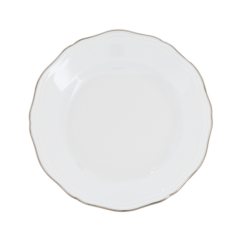 Piatto frutta Ginori 1735 Corona Platino Antico doccia cm 21