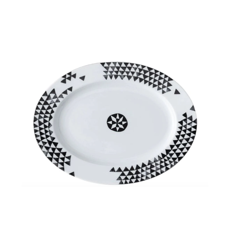 Piatto ovale Rosenthal Magic Garden black seeds cm 32