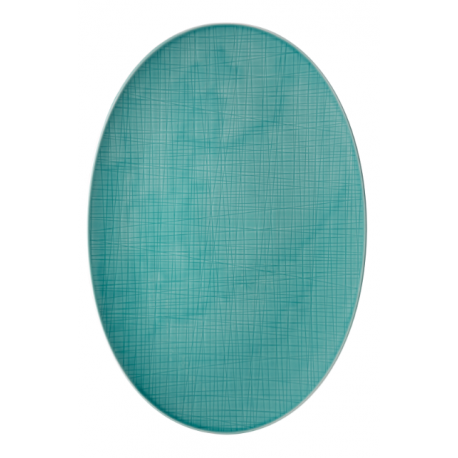 Piatto ovale Rosenthal Mesh aqua cm 38
