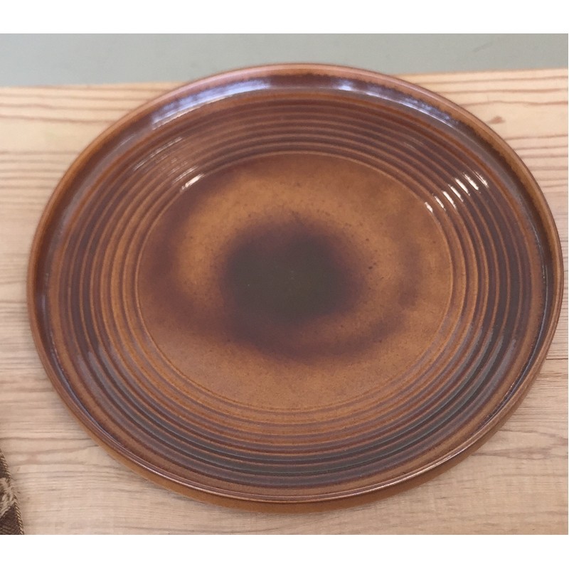 PIATTO PIANO MARRONE CON BORDO Ø 30 H 2 CM. ARTE SUMISURA