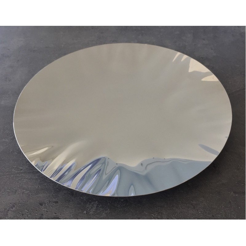 PIATTO TONDO IMPERFETTO CM. 31 ACCIAIO INOX ABERT