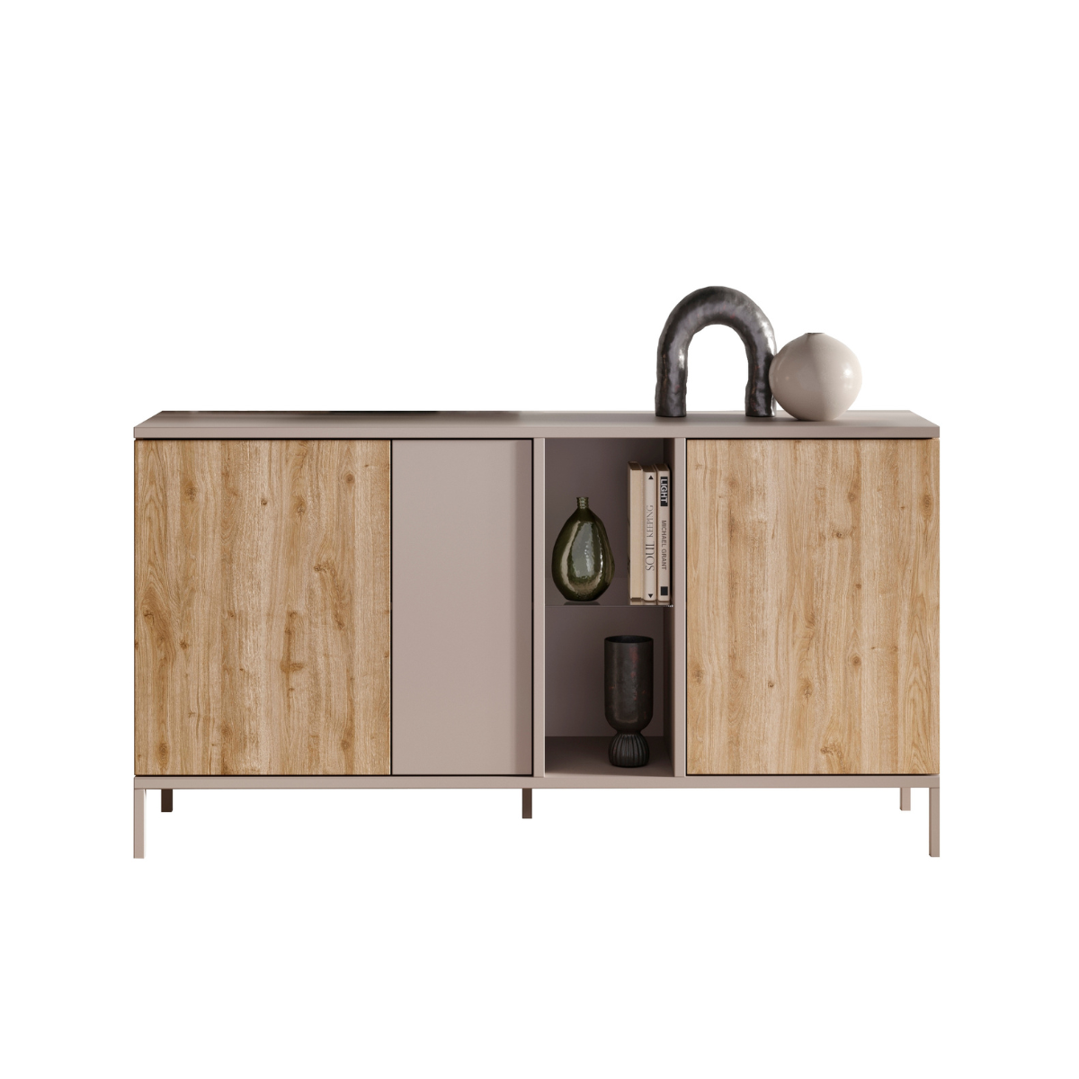 Piccola credenza 3 ante e 1 nicchia L160 cm - GENT