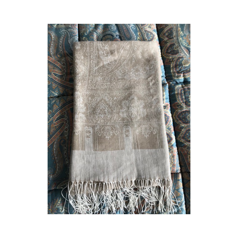 PLAID FRANGIATO  60% KASHMIR 40% LINO ETRO