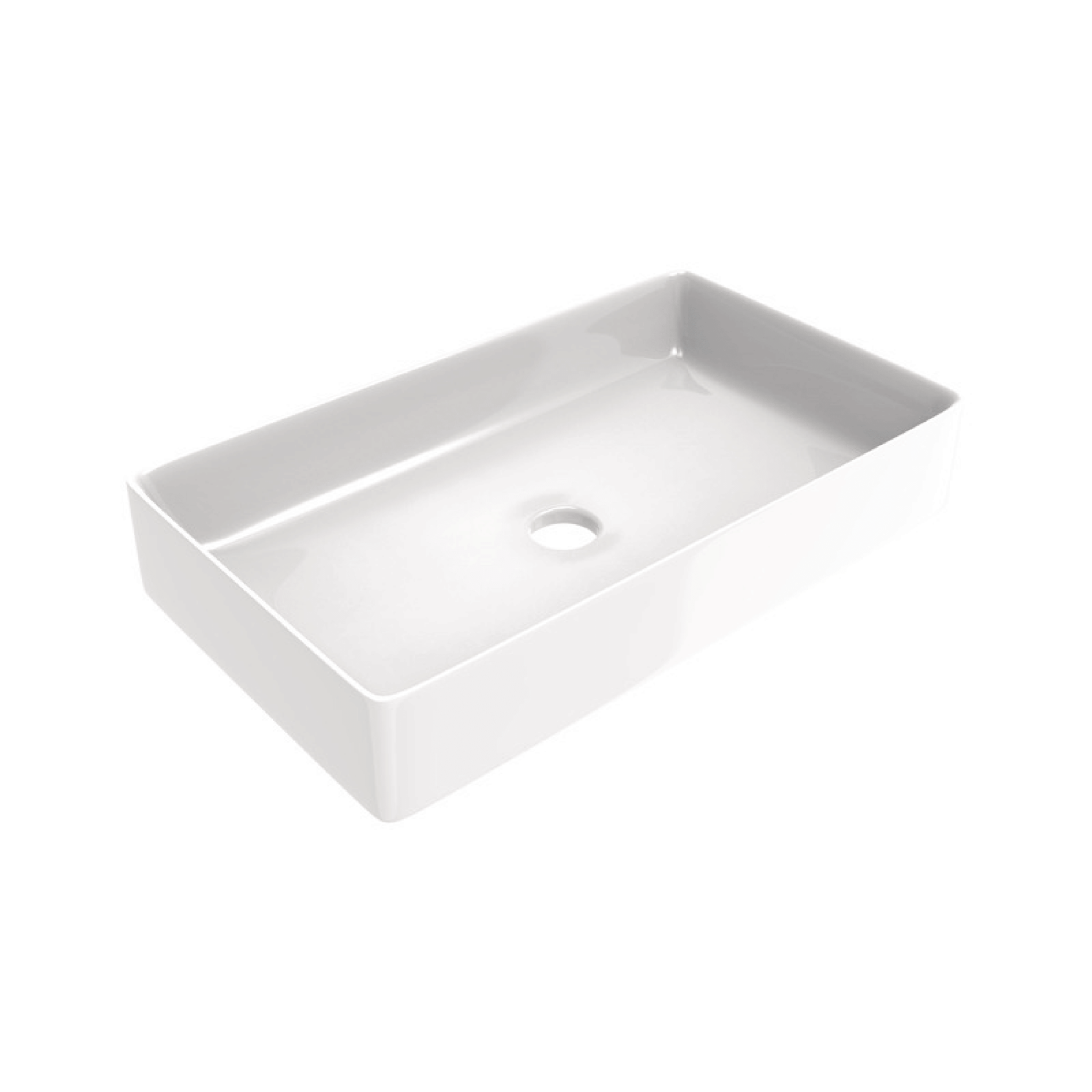 Lavabo D'Appoggio 60x35 Cm Ercos "Musa" Bianco Lucido