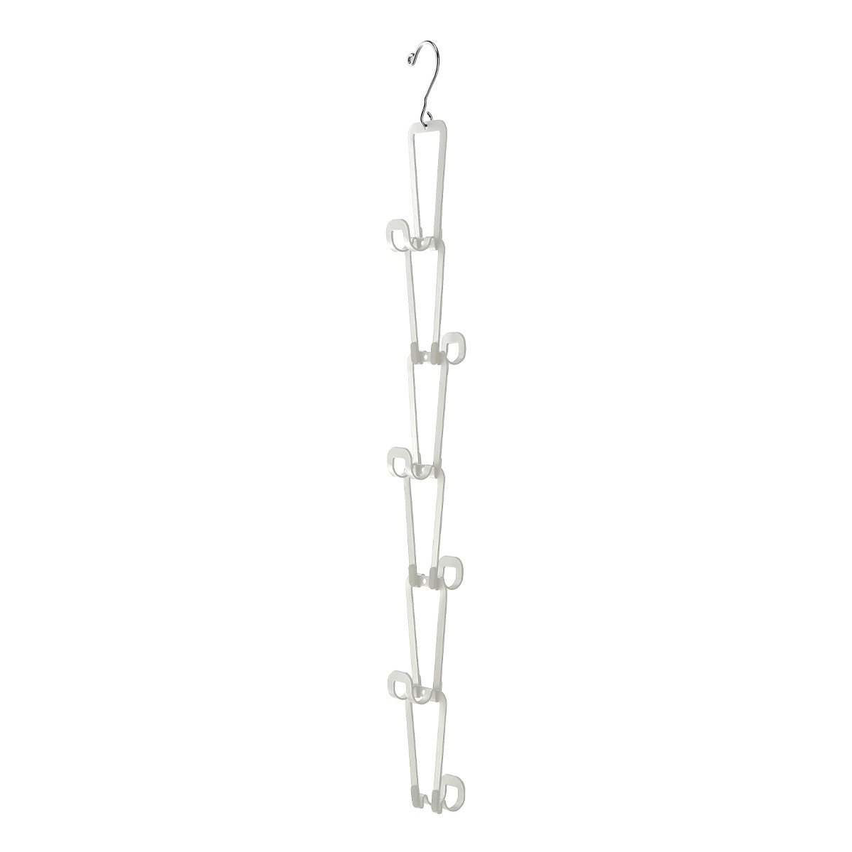 Porta borsa bianco con 6 ganci - H77 cm