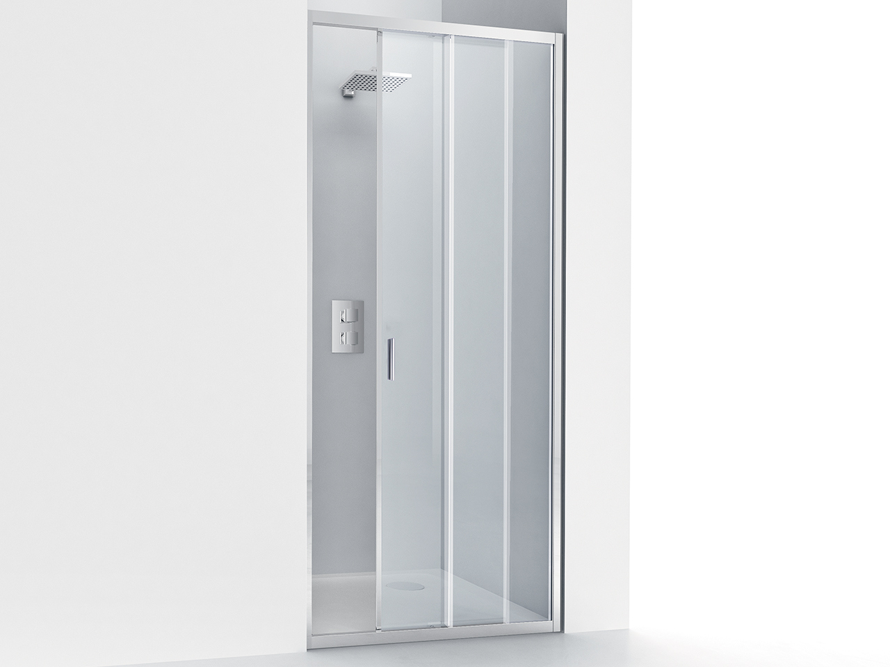 Porta Doccia Scorrevole Nice cm 100xH195 Est 97/101 Cristallo 6mm Trasparente Cromo-62479