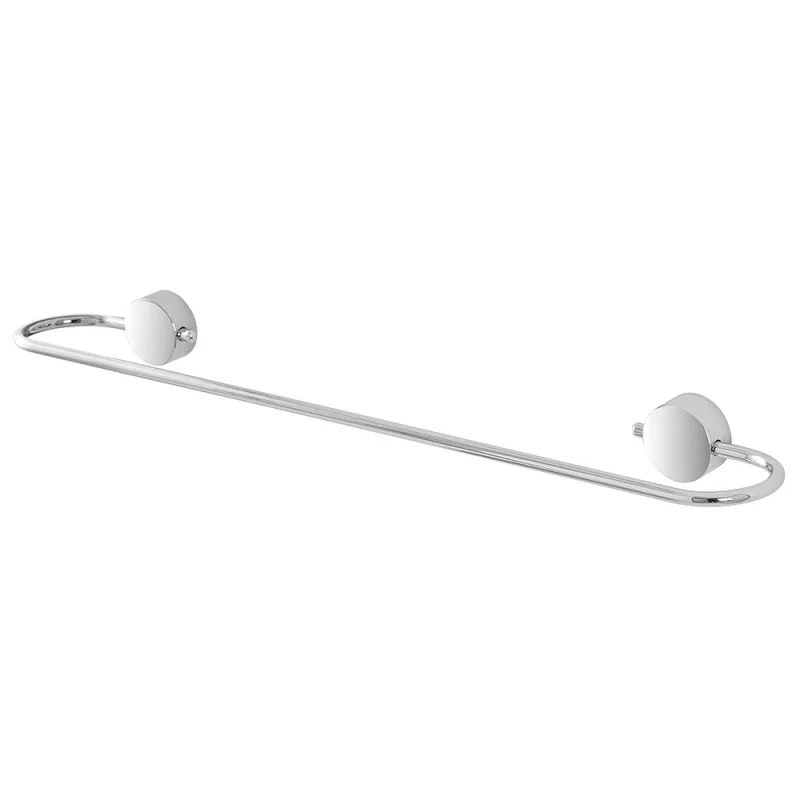 Porta salviette a muro 55 cm in acciaio cromo doppio fissaggio Plaza