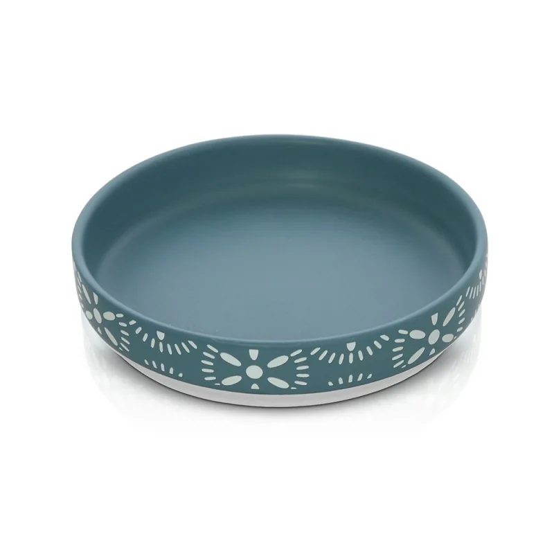 Porta sapone da appoggio in ceramica turchese cobalto Circus