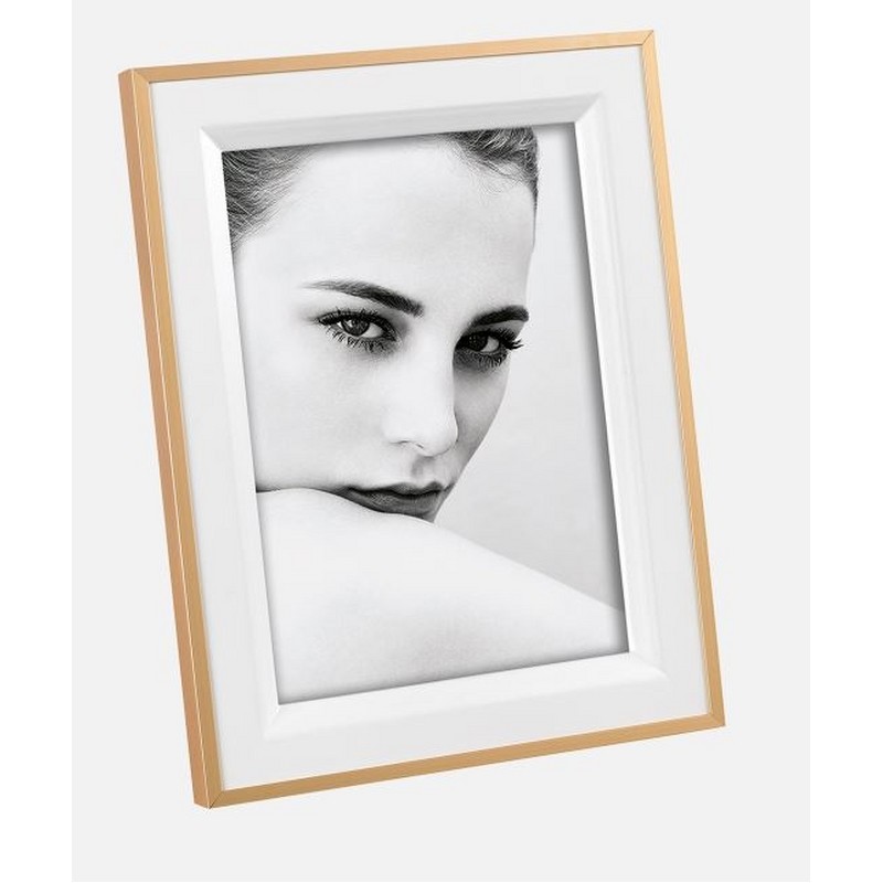 PORTAFOTO 13X18 CM. COLOR NOCE CON PROFILO IN ALLUMINIO MASCAGNI