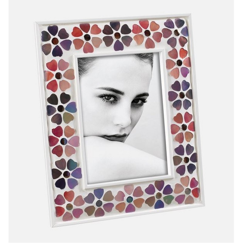 PORTAFOTO 13X18 CM. IN VETRO MOSAICO ROSA MASCAGNI