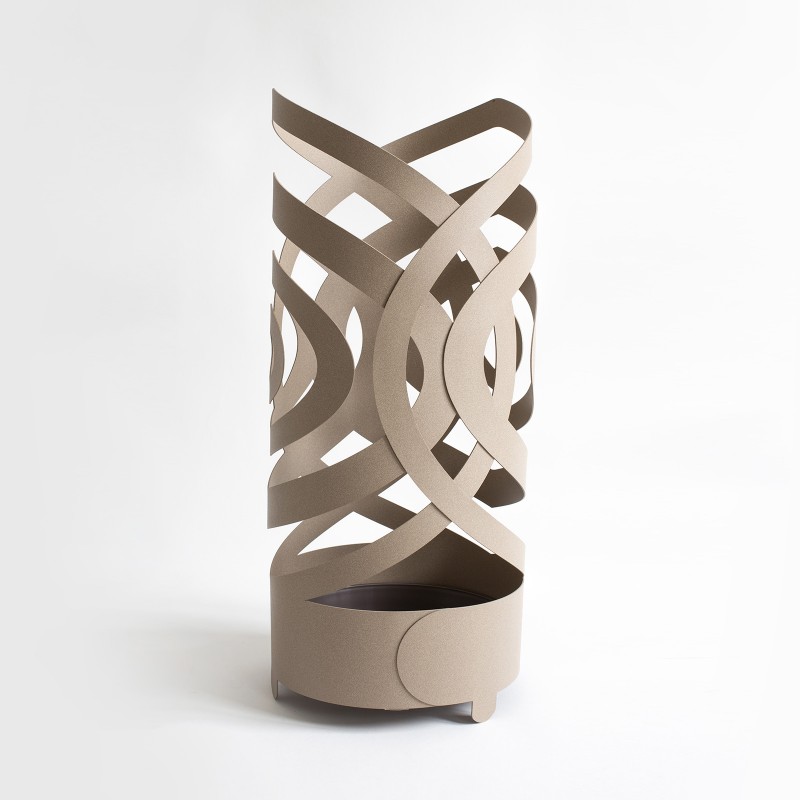 PORTAOMBRELLI IN FERRO OPTICAL BEIGE 23X54H CM. ARTI & MESTIERI