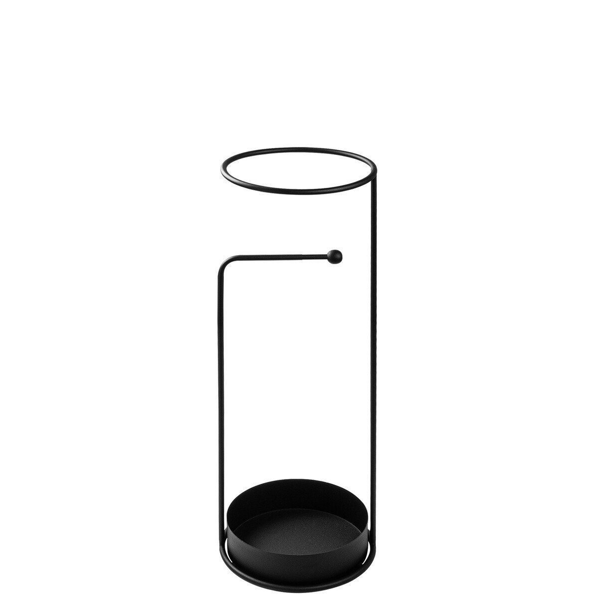 Portaombrelli in metallo nero H60 cm