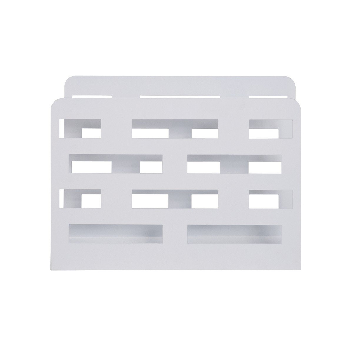 Portariviste in metallo bianco - H26 cm