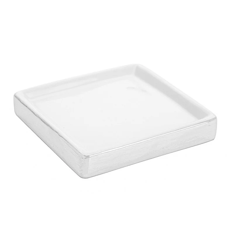 Porta saponetta In Ceramica Lucida Bianco Cuba