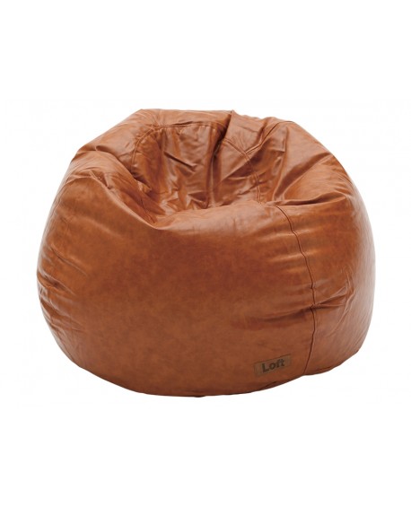 Pouf ecopelle marrone L.85 H.45 P.80