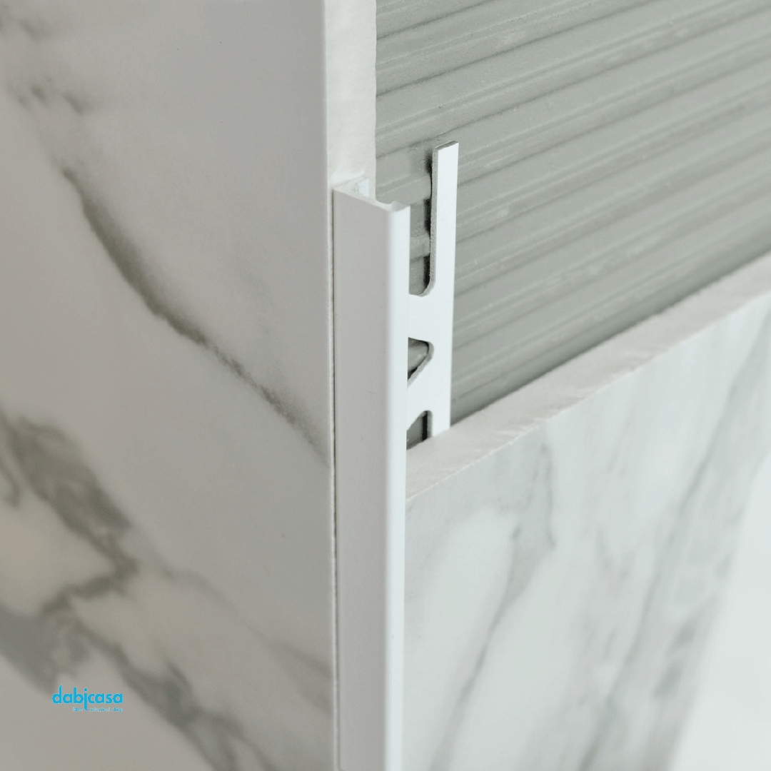 ProfiliTec "KeraJolly" Profilo In Alluminio Verniciato Da 2,70 m Altezza 6 H Finitura Bianco Antico