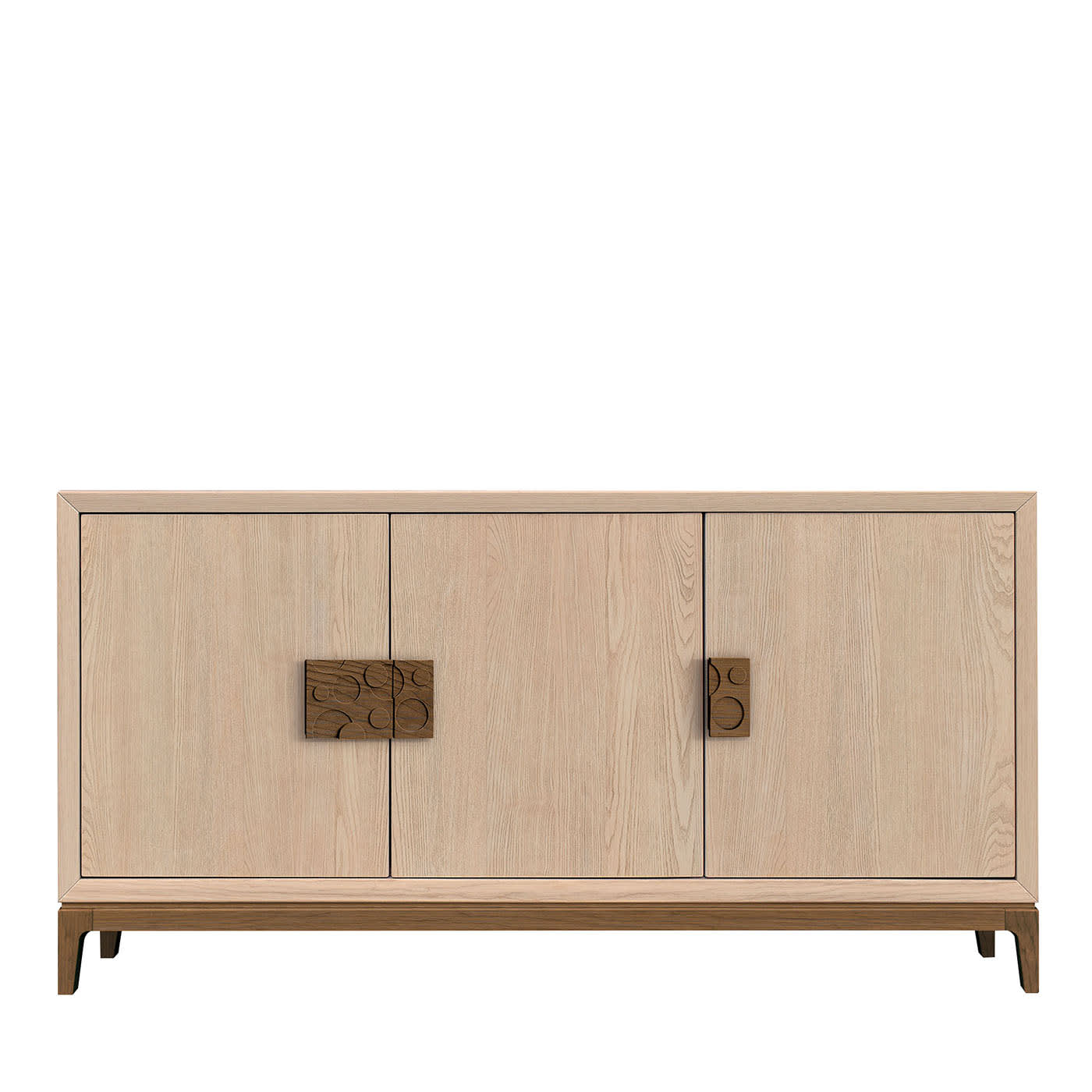 Credenza Urban Grace in Legno di Frassino Finitura Noce Naturale e Caffè
