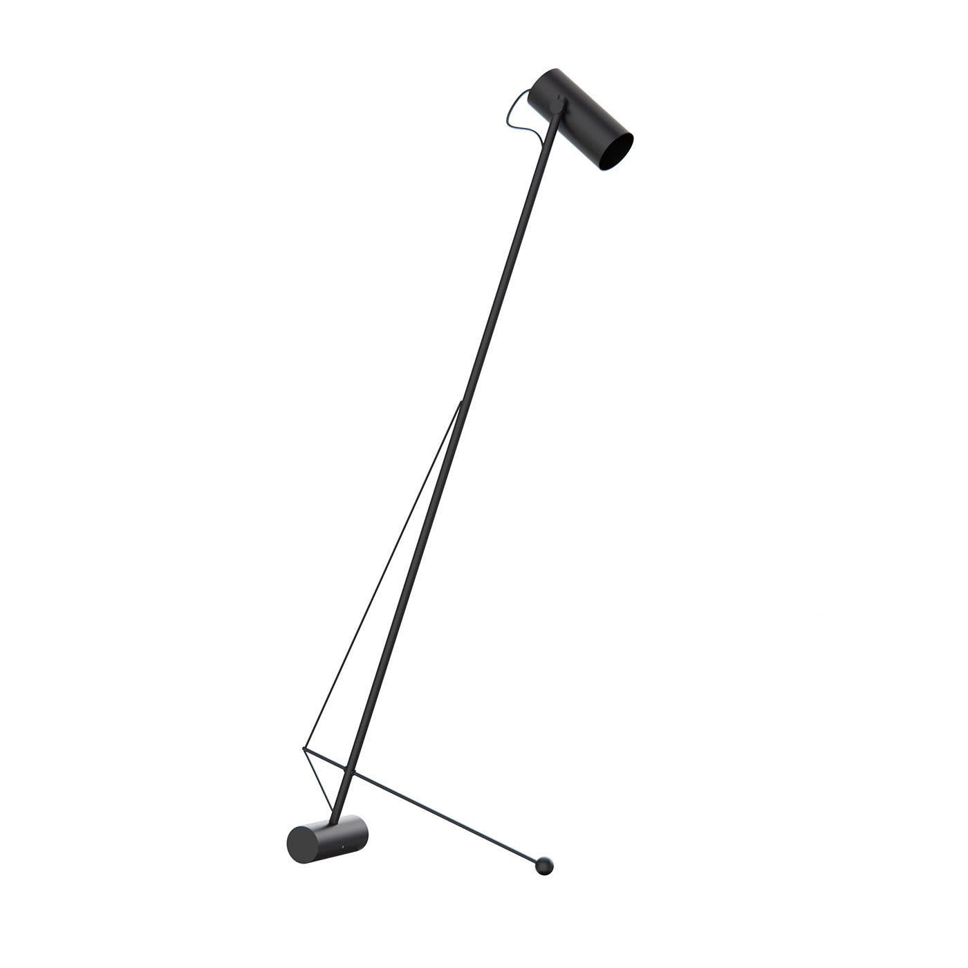 Ed059 Lampada da terra nera