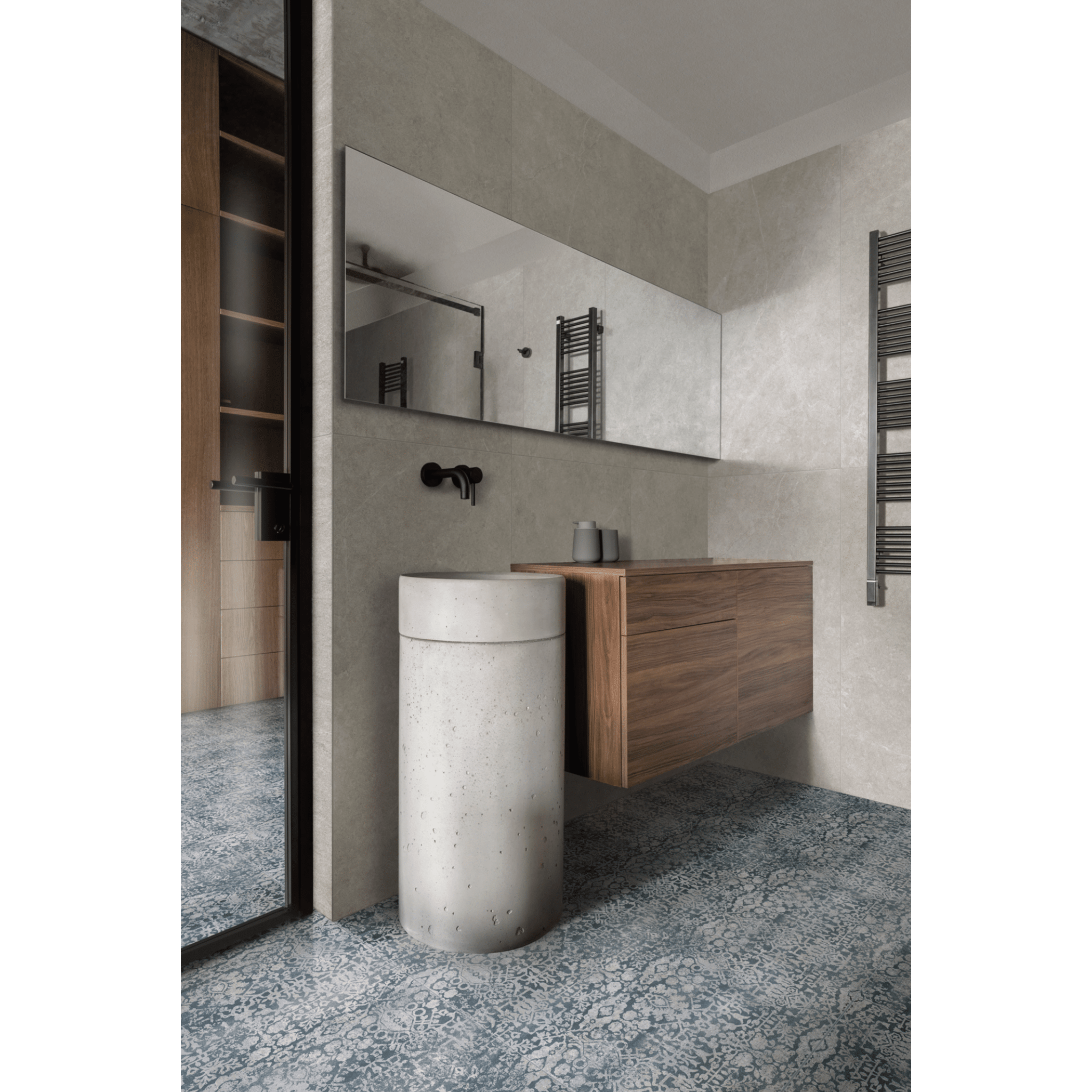 Ragno Rettificato 60x120 Cm "Realstone_Argent" Ghiaccio