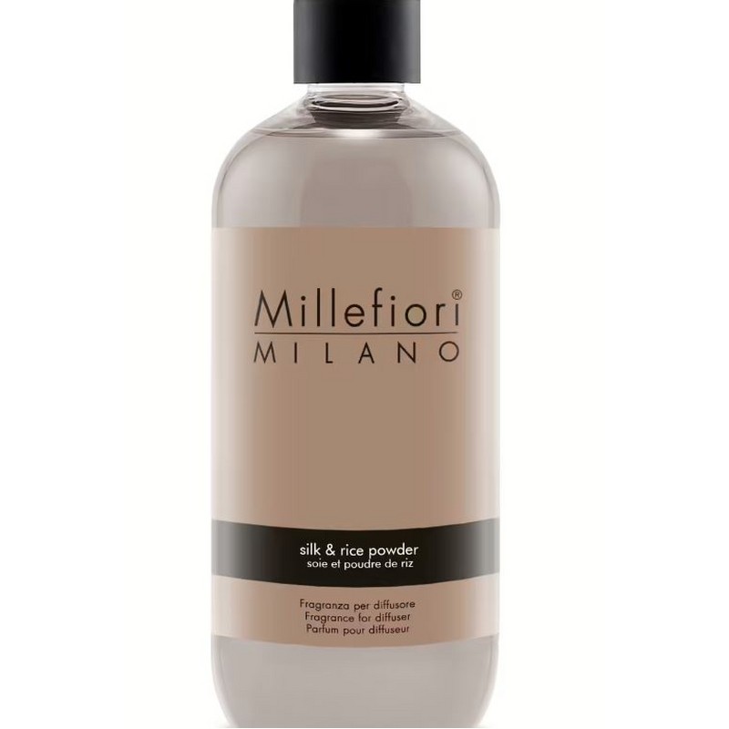 RICARICA DIFFUSORE A STICK 500 ML SILK & RICE POWDER MILLEFIORI MILANO